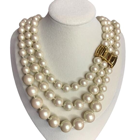 KATE SPADE New York Moon River Simulated Pear Pave Bow Rose Gold Tone Necklace - Picture 1 of 4